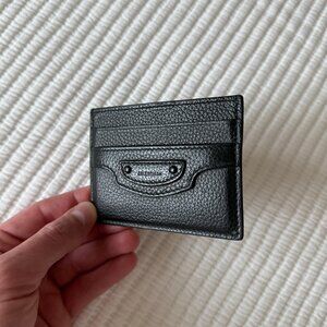 Balenciaga Black Leather Cardholder